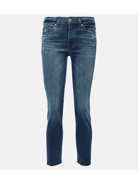 Skinny jeans 7 For All Mankind blå