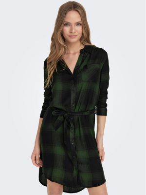 Φόρεμα σε στυλ πουκάμισο Only πράσινο