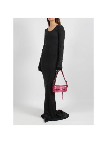 Vestido largo de algodón Balenciaga negro