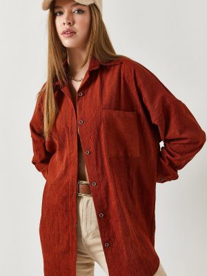Marškiniai velvetinė oversize su kišenėmis Armonika