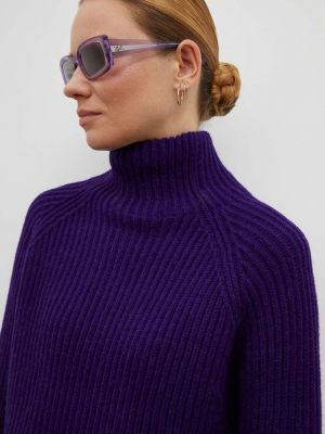 Sweter wełniany Drykorn fioletowy