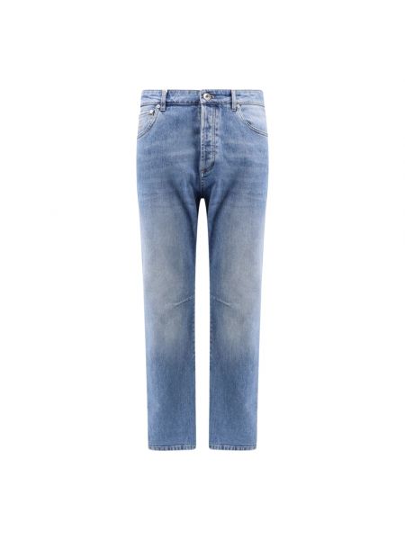 Niebieskie proste jeansy Brunello Cucinelli