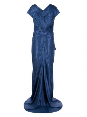Sukienka wieczorowa drapowana Talbot Runhof niebieska