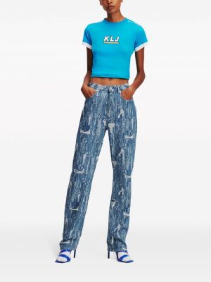 Straight fit džíny s potiskem Karl Lagerfeld Jeans
