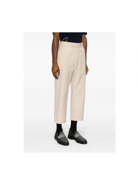 Pantalones de algodón Thom Browne beige