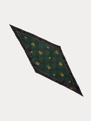 Bufanda de seda con estampado Lauren Ralph Lauren verde