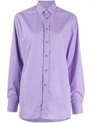 Памучна риза Ralph Lauren Collection виолетово