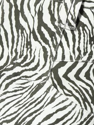 Zebra mintás bőr nadrág nyomtatás Isabel Marant fekete