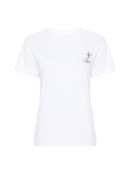 T-shirt mit stickerei Chloé weiß