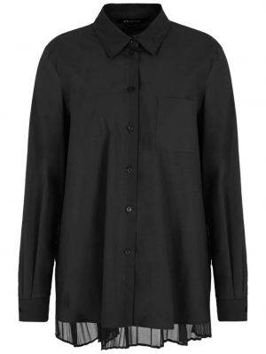 Hemd mit plisseefalten Armani Exchange schwarz