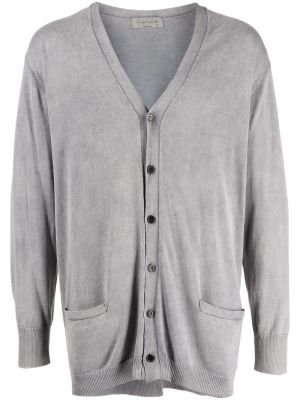 Cardigan con scollo a v Yohji Yamamoto grigio