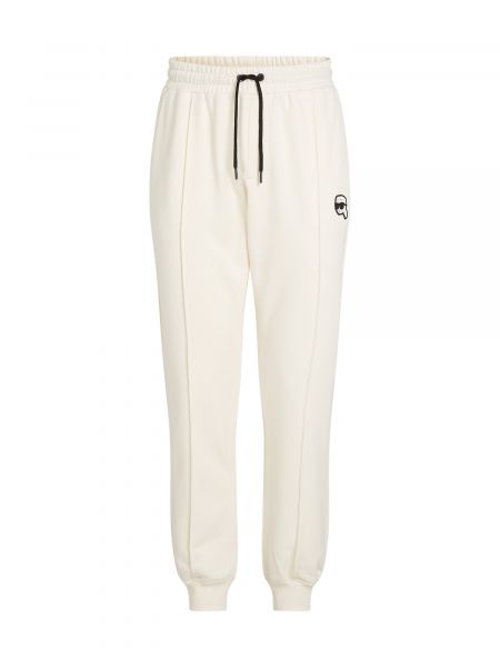 Teplákové nohavice Karl Lagerfeld biela