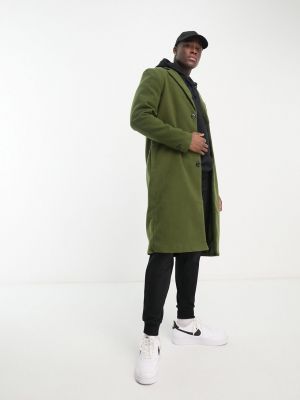 Шерстяное длинное пальто Bolongaro Trevor хаки