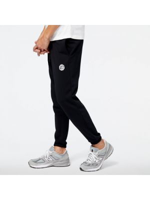 Pantalon en polaire en coton New Balance noir