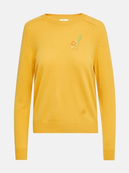 Кашемировый пуловер Tory Burch, темно-желтый