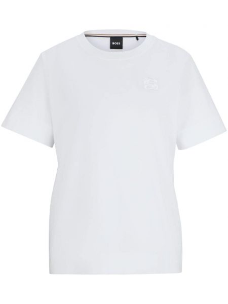 Тениска бродирана Boss бяло