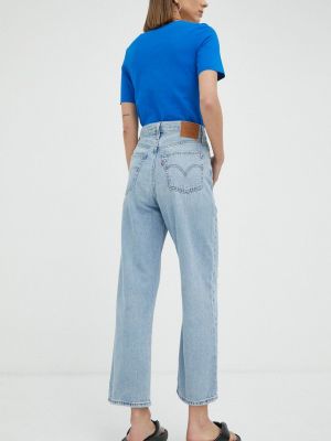 Straight fit džíny s vysokým pasem Levi's modré