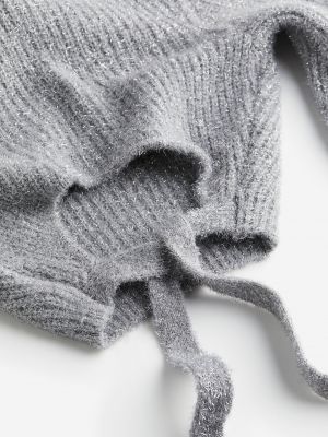 Короткий свитер H&m серый