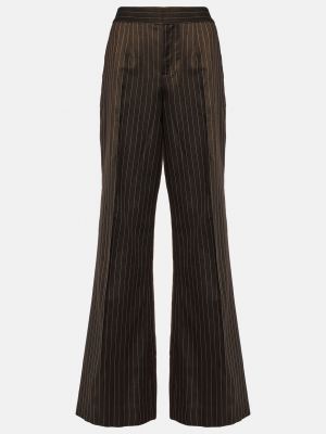Шерстяные брюки Jean Paul Gaultier коричневые