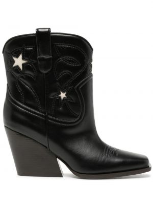 Kotníkové boty s hvězdami Stella Mccartney černé
