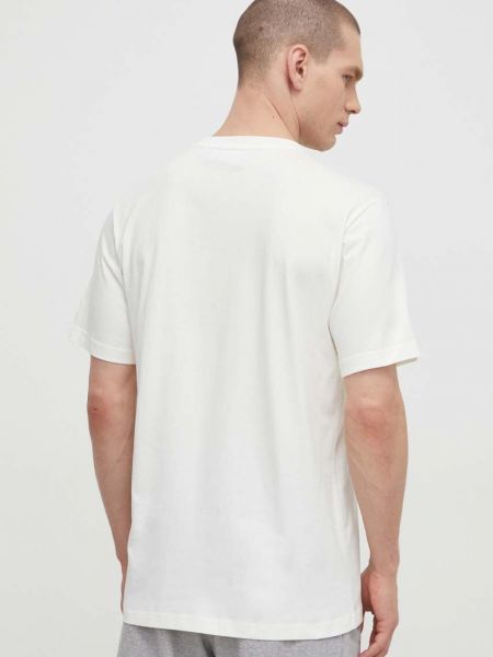 Bavlněné tričko s potiskem Adidas Originals béžové