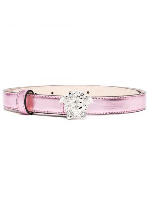 Cintura di pelle Versace rosa