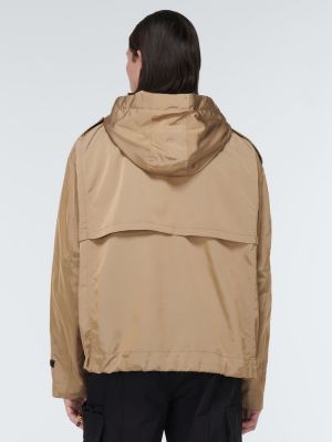 Nylónová bunda s kapucňou Versace hnedá