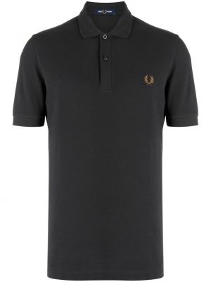 Tricou polo cu broderie din bumbac Fred Perry gri