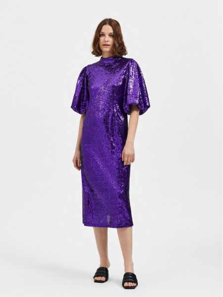Коктейльное платье Selected Femme фиолетовое