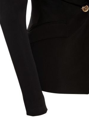 Drapovaný hodvábna bunda Versace čierna