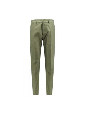 Proste spodnie bawełniane Tom Ford zielone