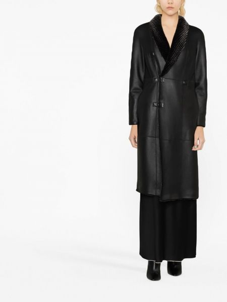 Beidseitig tragbare mantel Emporio Armani schwarz