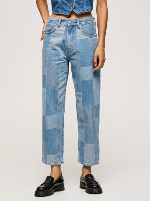 Proste jeansy relaxed fit w kratkę Pepe Jeans