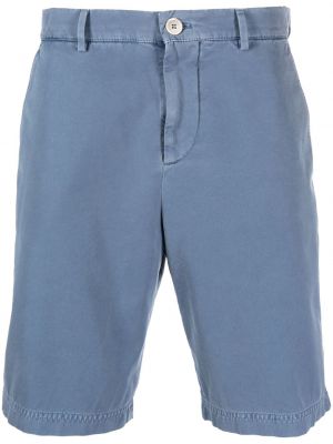 Pantaloni scurți din bumbac Brunello Cucinelli albastru