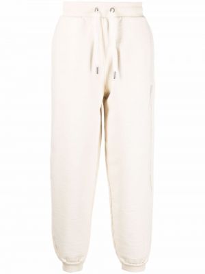 Памучни спортни панталони Ami Paris бяло