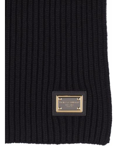 Kašmírový šál Dolce & Gabbana černý