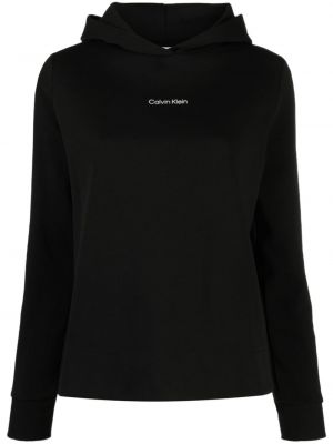 Φούτερ με κουκούλα με σχέδιο Calvin Klein μαύρο