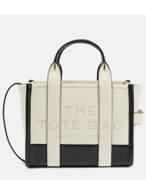 Δερμάτινη τσάντα shopper Marc Jacobs λευκό