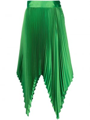 Plisovaná asymetrická sukňa Styland zelená