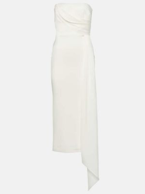 Μίντι φόρεμα ντραπέ από κρεπ Alex Perry λευκό