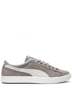 Semsket skinn sneakers Puma Suede grå