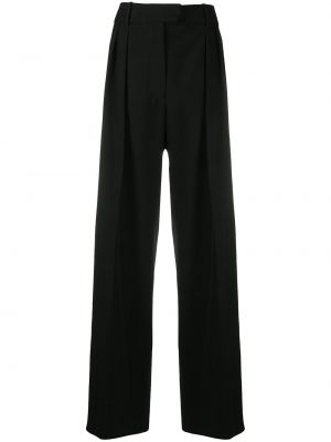 Pantalones de cintura alta bootcut Valentino negro