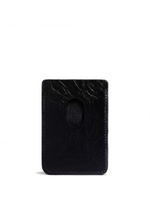 Pikowany portfel skórzany Balenciaga czarny