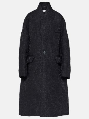 Oversize mantel aus baumwoll Maison Margiela schwarz
