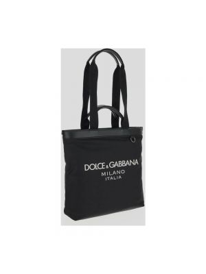 Bolso shopper de nailon Dolce & Gabbana negro
