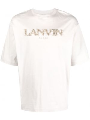 Haftowana koszulka bawełniana Lanvin