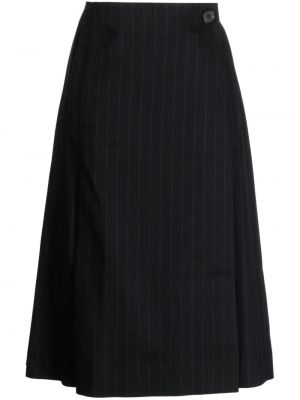 Pruhované midi sukně Studio Tomboy černé