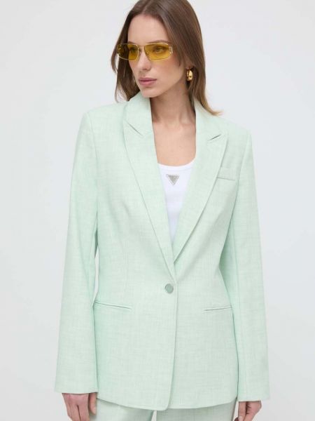 Меланжевый пиджак Guess зеленый
