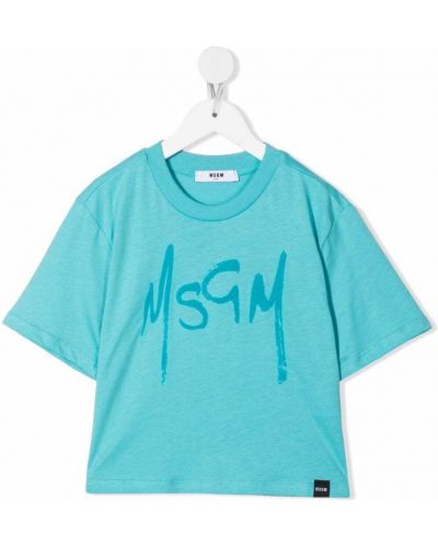 T-shirt z printem Msgm Kids