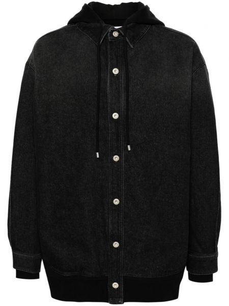 Traper jakna s kapuljačom Loewe crna